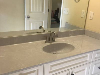 Counter top installed
